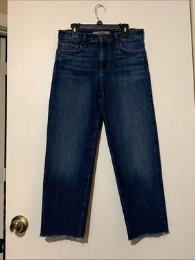 Joe's Jeans Dark Blue Cropped Straight Ankle Jeans